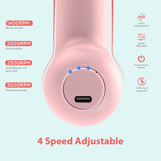 Zazivibecosh Mini Massage Gun, Portable Deep Tissue Percussion Muscle Back Massager for Pain Relief, Compact Handheld Fascia Gun with Multi-Speeds