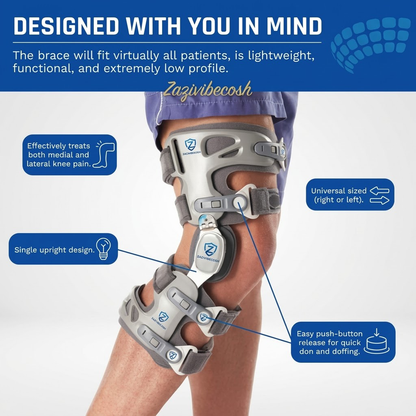 Zazivibecosh OA Unloader Knee Brace - Lightweight Low-Profile Support for Arthritis Pain Relief - Medial & Lateral Meniscus Injury & Osteoarthritis Recovery for Men & Women