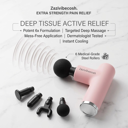 Zazivibecosh Mini Massage Gun, Portable Deep Tissue Percussion Muscle Back Massager for Pain Relief, Compact Handheld Fascia Gun with Multi-Speeds
