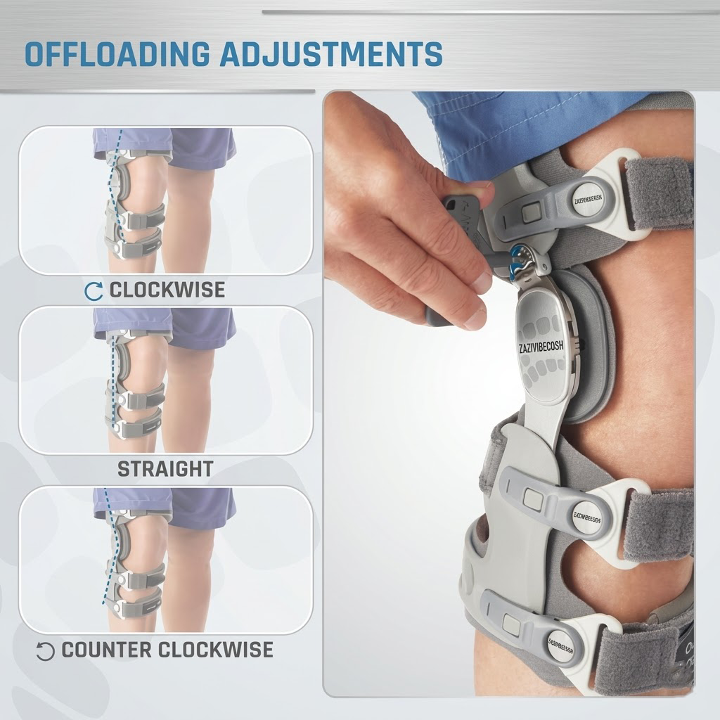 Zazivibecosh OA Unloader Knee Brace - Lightweight Low-Profile Support for Arthritis Pain Relief - Medial & Lateral Meniscus Injury & Osteoarthritis Recovery for Men & Women