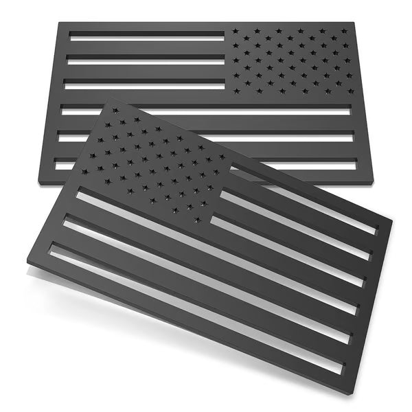 Frolunora® 3D American Flag Emblem Decal - Aluminum Alloy Material (Not Plastic)