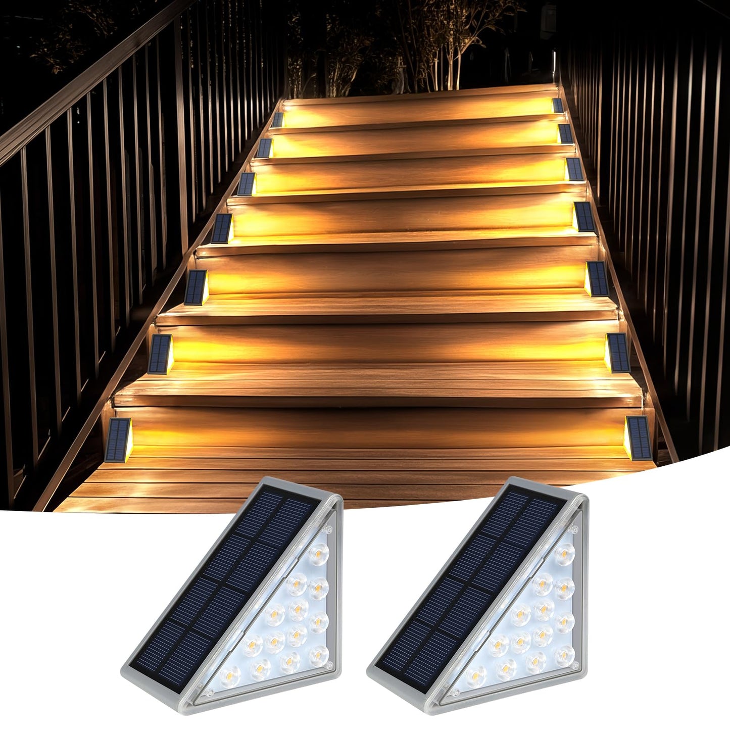 Orolaya® RGB Solar Step Stair Lights (Upsell)