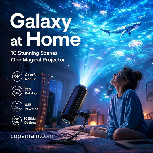 ✨ Plug-and-Play HD Galaxy & Ocean Projector Night Light🥳50,000+ Happy Users